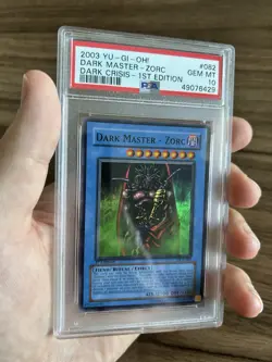 YUGIOH PSA 10 2003 Dark Master Zorc DCR-082 Super Rare 1st Edition - Image 1