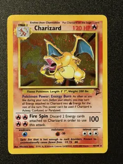 Pokemon TCG Charizard Base Set 2 Holo Rare Card 4/130 LP Condition - Image 1