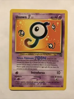 Pokemon TCG - Unown J #38 - WoTC - Black Star Promo Card Italian - Image 1