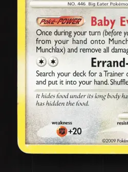 Munchlax 70/111 Rising Rivals MP Pokemon Card TCG - Image 2