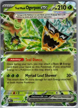 Teal Mask Ogerpon ex 012/131 SV: Prismatic Evolutions - Pokemon Card - NM - Image 1