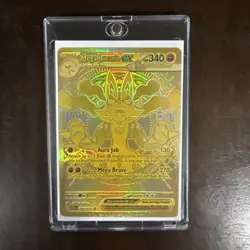 Pokemon Mega Lucario EX Gold Ultra Secret Rare Holo Card 188/132 - Image 1