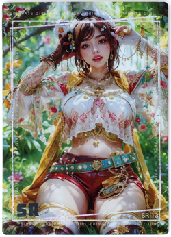 ?REISALIN Goddess Story Anime Waifu Doujin Card - PRIVATE GIRL SR-13 Anime Card - Image 1