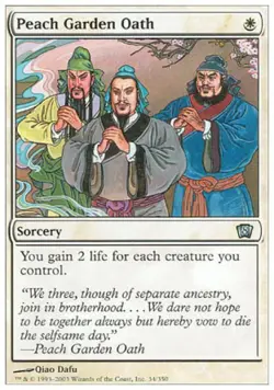 Peach Garden Oath -Foil Light Play MTG 8th Edition - Image 1