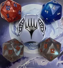 Lot of 4 Magic The Gathering Oversized D20 Dice & 1 Avatar Life Counter - Image 2