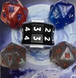Lot of 4 Magic The Gathering Oversized D20 Dice & 1 Avatar Life Counter - Image 3