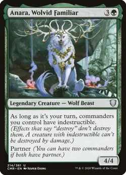 Anara, Wolvid Familiar 214 NM Normal Commander Legends MTG EN - Image 1