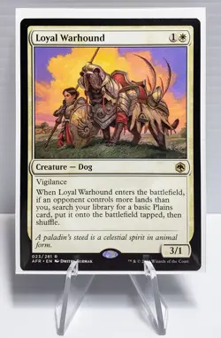 Loyal Warhound Adventures in the Forgotten Realms NM White Rare Mtg - Image 1