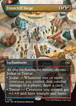 MTG Frostcliff Siege (Borderless) Dragonstorm #0385 FOIL - Image 1