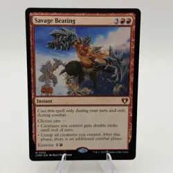 Magic MTG: Savage Beating - Commander Masters (CMM) #252 (Near Mint) - Image 1