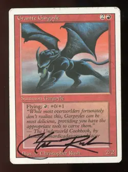 SIGNED 1994 Revised Granite Gargoyle ~ Vintage MTG/Magic ~ NEAR MINT Condition - Image 1