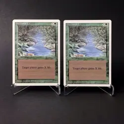 (2) Magic: The Gathering Stream of Life MTG Revised Edition Vintage 1994 LP - Image 1