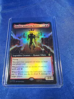 Electro Assaulting Battery Extended Art Foil Magic MTG Spider-Man R 0260 - Image 1