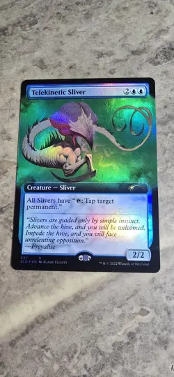 Telekinetic Sliver (Extended Art) Secret Lair Drop Foil Creature Rare MTG NM - Image 1