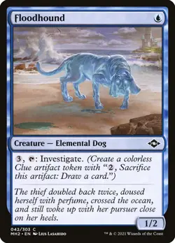 4x MTG Floodhound Modern Horizons 2 NM Blue Common Elemental Dog Investigate EDH - Image 1
