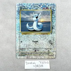 Dratini 72/110 Legendary Collection Reverse Holo w/ Print Line Error Pokemon TCG - Image 1