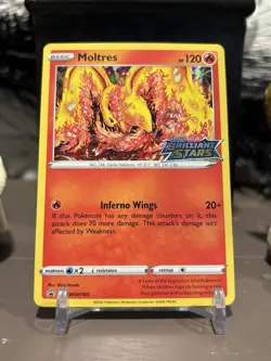 Pokemon TCG Moltres SWSH185 Pre Release Promo - Image 1