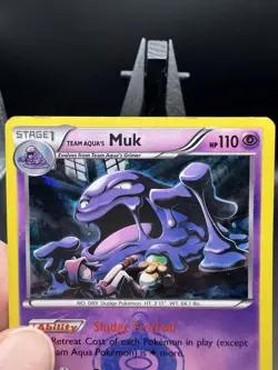 Pokemon Team Aqua's Muk 8/34 Double Crisis Holo HP - Image 2