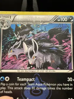Pokemon Team Aqua's Mightyena 18/34 Double Crisis Regular HP - Image 4