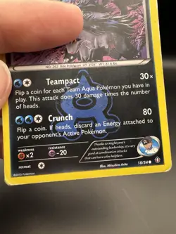 Pokemon Team Aqua's Mightyena 18/34 Double Crisis Regular HP - Image 5