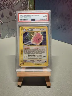 Pokemon Clefable Holo Rare 7/165 Expedition 2002 PSA 9 - Image 1