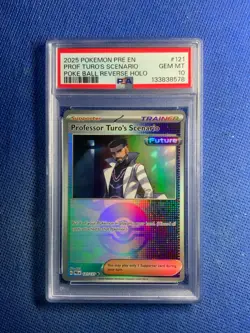 Pokemon TCG Professor Turo's Scenario 121/131 PRE Poke Ball Reverse Holo PSA 10 - Image 1