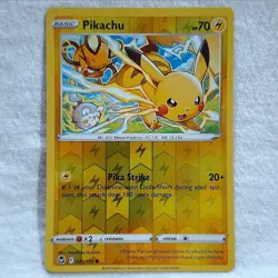 Pikachu #49 Silver Tempest Reverse Holo Pokemon TCG - Image 1