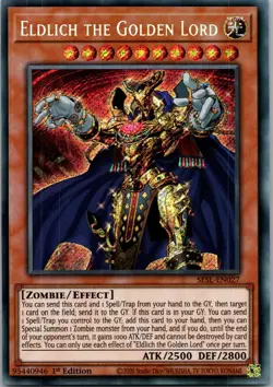 Yugioh Eldlich the Golden Lord SESL-EN027 1st Edition Secret Rare NM - Image 1
