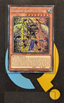 MP24-EN115 Duamutef, Blessing of Horus Prismatic Secret Rare 1st Edition YuGiOh - Image 1