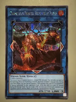 YUGIOH PROMETHEAN PRINCESS BESTOWER OF FLAMES ASIA ENGLISH PHNI SECRET RARE - Image 1