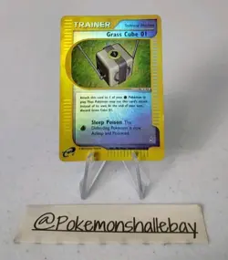 Grass Cube 01 - 124/147 - Aquapolis Set *EXC* Reverse Holo Pokemon Card - Image 1