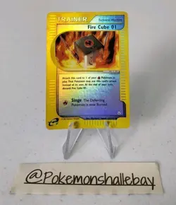 Fire Cube 01 - 122/147 - Aquapolis Set *EXC-NM* Reverse Holo Pokemon Card - Image 1