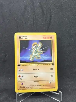 Pokemon Card Machop (59/82) Team Rocket Common 1st Edition Non-Foil - Image 1