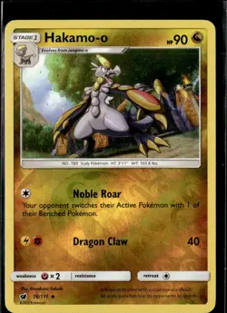 Pokemon Hakamo-o 76/111 Crimson Invasion Reverse Holo Uncommon 2 Card Lot - Image 1