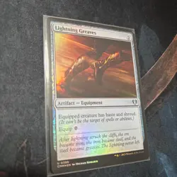 Mtg FOIL Lightning Greaves - Commander Masters + Bonus Foils - Image 1