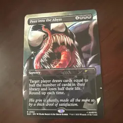 MTG Peer Into The Abyss (2002) *Non-Foil* Full Color Secret Lair: Venom MT/NM - Image 1