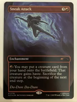 JAWS Sneak Attack ✨ Borderless Rainbow FOIL ✨ MTG NM Secret Lair (2178) - Image 1