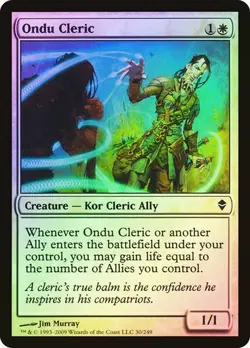 Zendikar MTG Foil Ondu Cleric Magic - Image 1