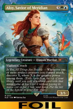 1x - Aloy, Savior of Meridian - FOIL BORDERLESS - Secret Lair: Playstation MTG - Image 1