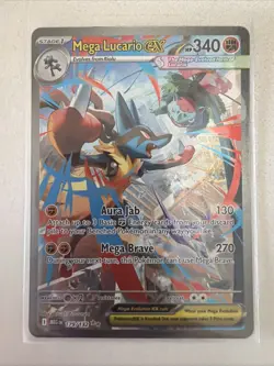 Mega Lucario EX Special Illustration Rare Pokemon TCG 179/132 Mint - Image 1