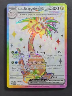 Alolan Exeggutor ex #225 Ultra Rare Surging Sparks Pokemon TCG - Image 1