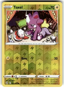 TOXEL 105/264 FUSION STRIKE POKEMON (REVERSE HOLO, NM) - Image 1