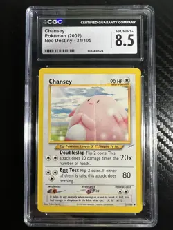 Pokemon TCG 2002 Chansey Neo Destiny - 31/105 CGC 8.5 Near Mint - Image 1