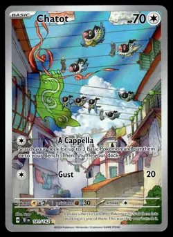 2024 Scarlet & Violet Series - Temporal Forces Chatot Illustration Rare #181/192 - Image 1