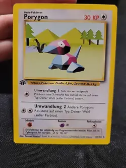 Pokemon TCG Porygon Base Set 39/102 Regular 1st Edition Uncommon German Card - Image 1