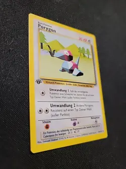 Pokemon TCG Porygon Base Set 39/102 Regular 1st Edition Uncommon German Card - Image 2