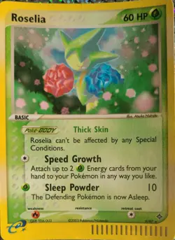 ROSELIA 9/97 EX DRAGON HOLO FOIL RARE POKEMON LP/NM - Image 1