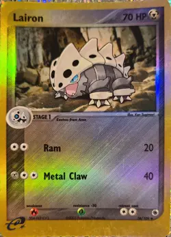 Lairon - 36/109 EX Ruby & Sapphire - Reverse Holo Pokemon Card- LP - Image 1