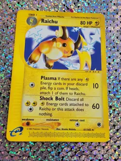 RAICHU 61/165 EXPEDITION E-Series Non Holo Rare Pokemon Card NM - Image 2