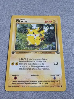 Vintage 1999 Pokemon TCG Pikachu Jungle 60/64 Red Cheeks Rare NM/LP - Image 1